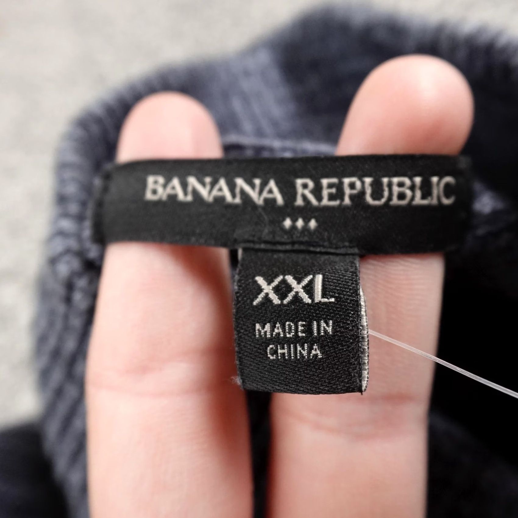 Banana Republic Banana Republic Sweater Cardigan Mens 2XL Blue Stripe Mock Neck Knit Cotton Button Pockets - Striped Knit Cardigan with Mock Neck, Long Sleeve, Casual Size US XXL / EU 58 / 5 - 6 Thumbnail