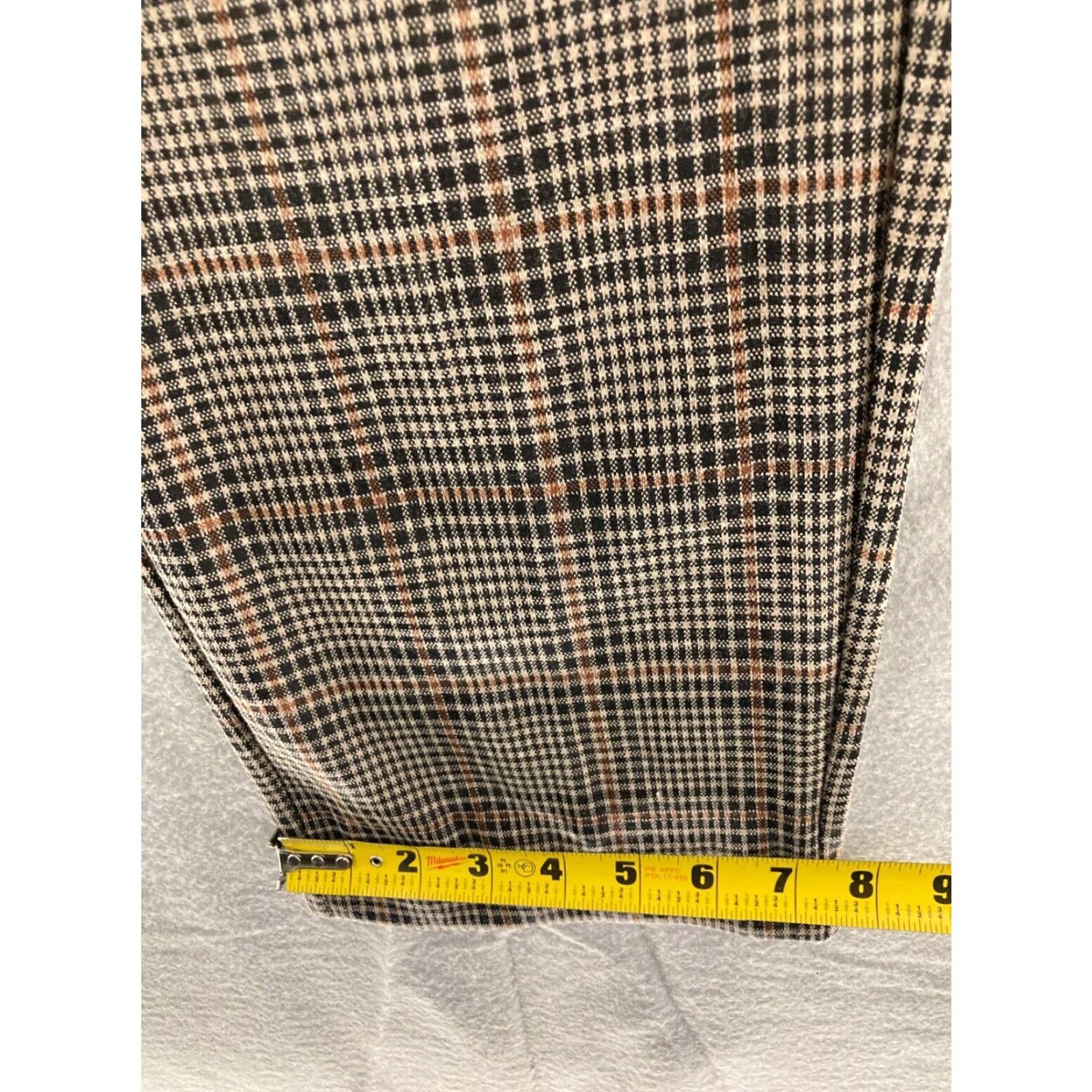 Vintage Sharagano Pants Womens XL Plaid Dress NWT Brown Size 40" / US 18 - 6 Thumbnail