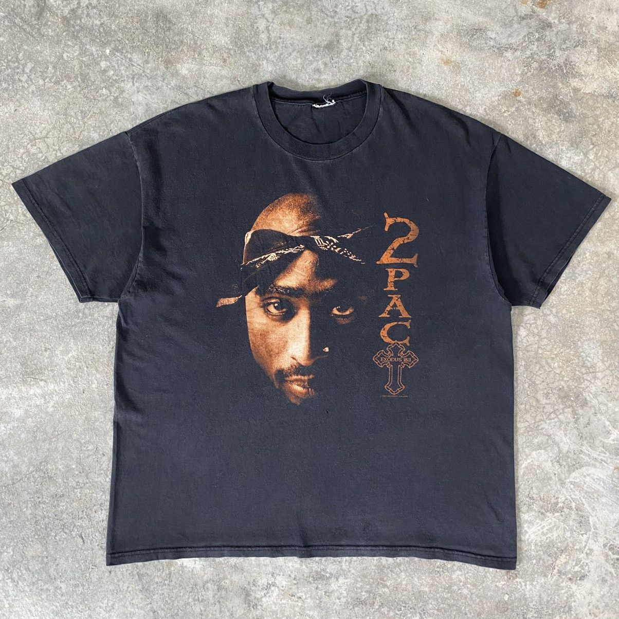 Rap Tees Vintage 1998 2PAC Portrait Exodus 18:11 Rap Tee Size US XL / EU 56 / 4 - 2 Thumbnail