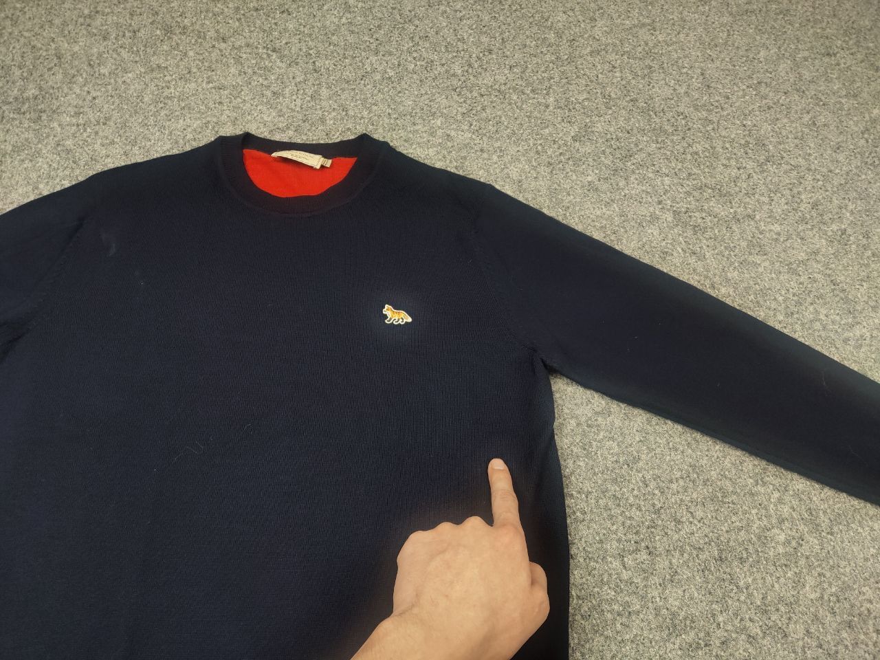 Maison Kitsune Maison Kitsuné Design Pullover Merino wool color sweater Size US L / EU 52-54 / 3 - 18 Thumbnail