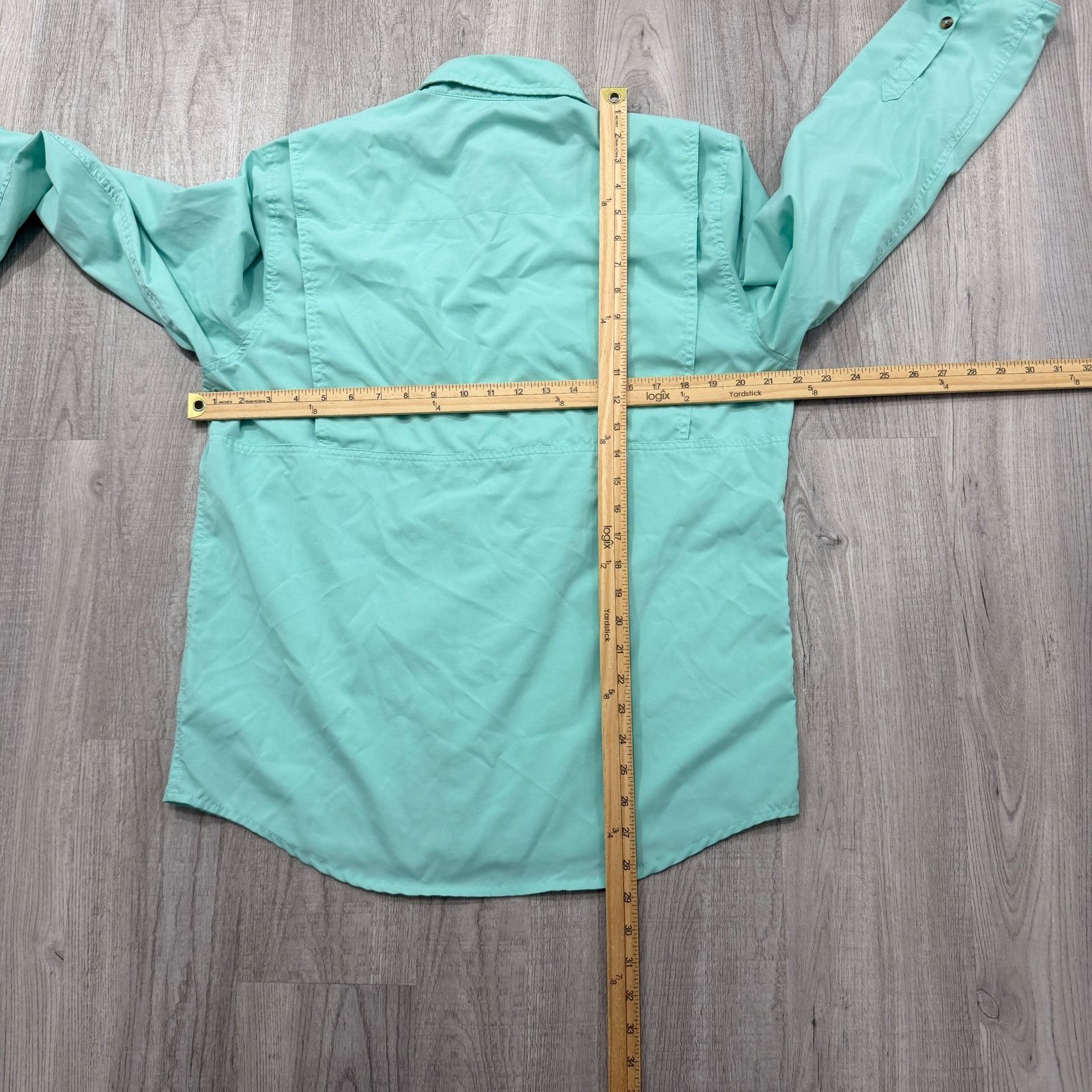 L.L. Bean LL Bean Tropicwear Shirt Medium Teal Long Sleeve Button Size US M / EU 48-50 / 2 - 7 Thumbnail