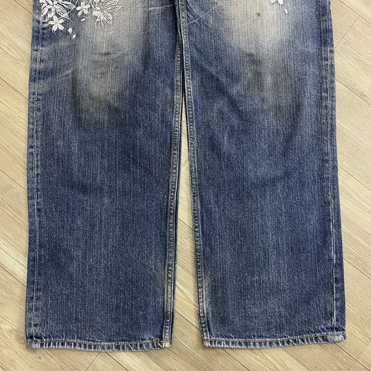 Karakuri Tamashii Y2K Karakuri Tamashii Koi Flowers Embroidered Ed kardy Jeans Size US 30 / EU 46 - 9 Thumbnail