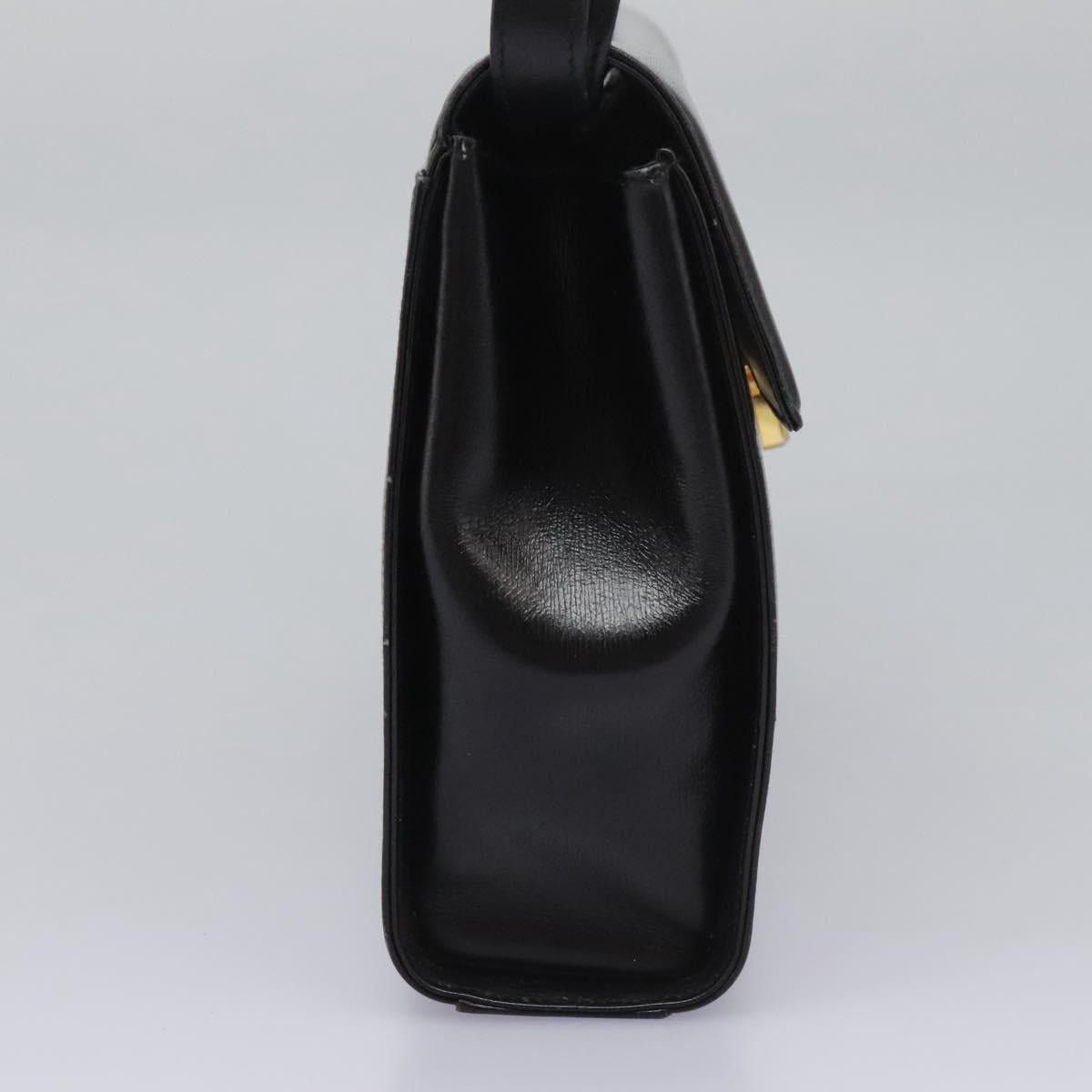 Gucci GUCCI Hand Bag Leather Black Gold Size ONE SIZE - 4 Thumbnail