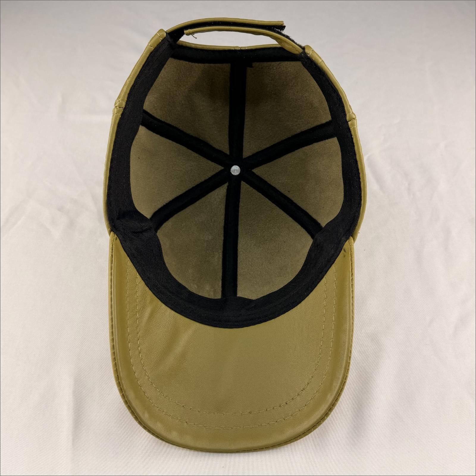 Other NEW Mustard Leather Baseball Cap - Premium Hat 092 Size ONE SIZE - 6 Thumbnail