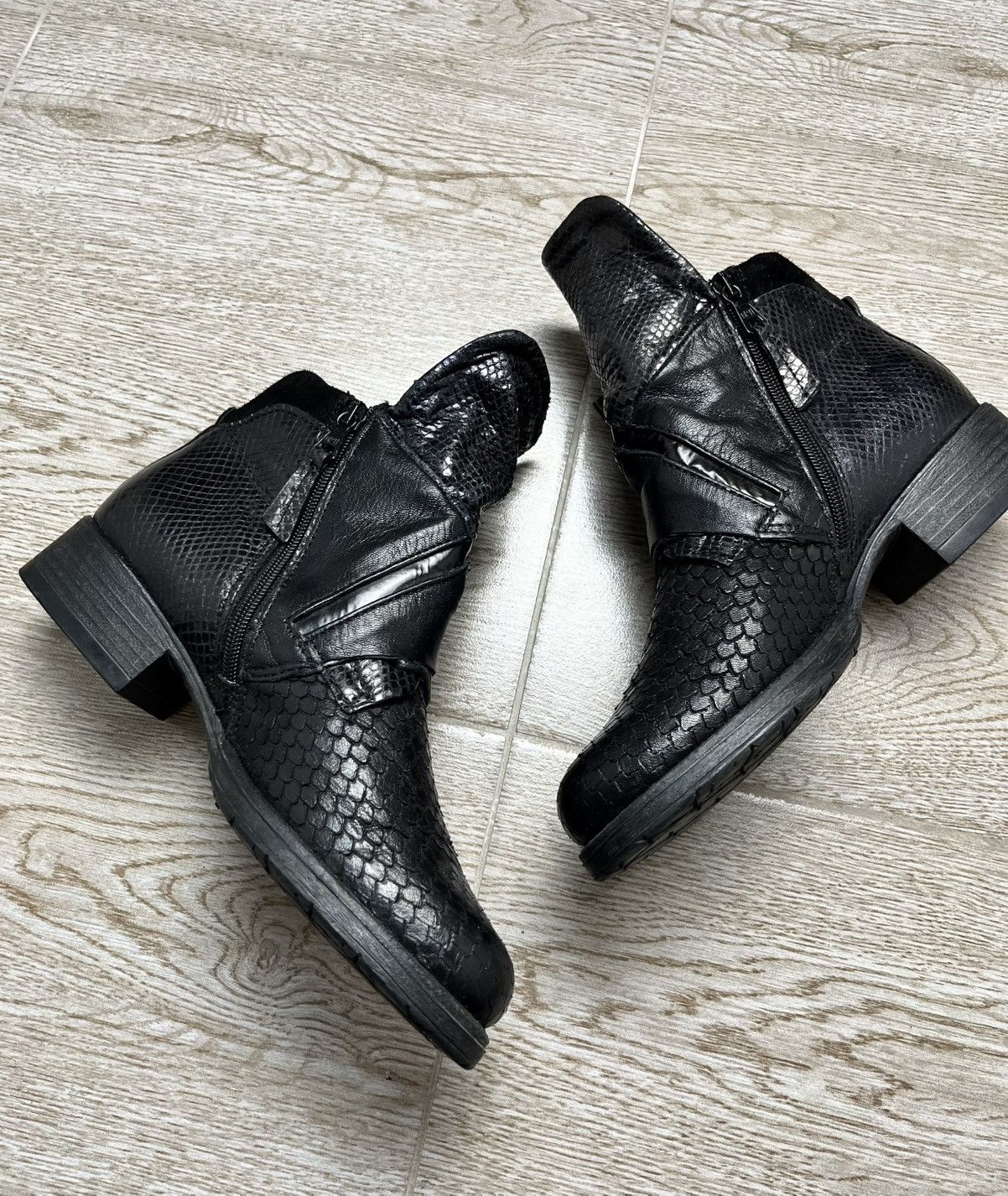 Guidi Python Leather A.S 98 Style Biker Guidi Style Boots 90s Size US 8 / IT 38 - 7 Thumbnail