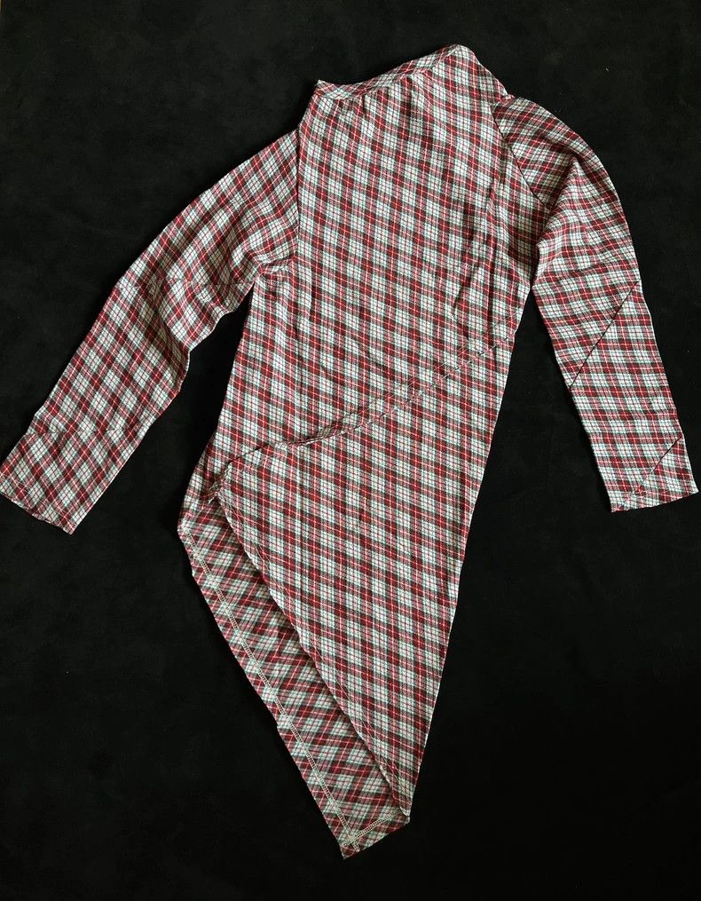 Comme des Garcons Comme Des Garcons College Plaid Irregular Long Sleeve Top Size S / US 4 / IT 40 - 2 Thumbnail