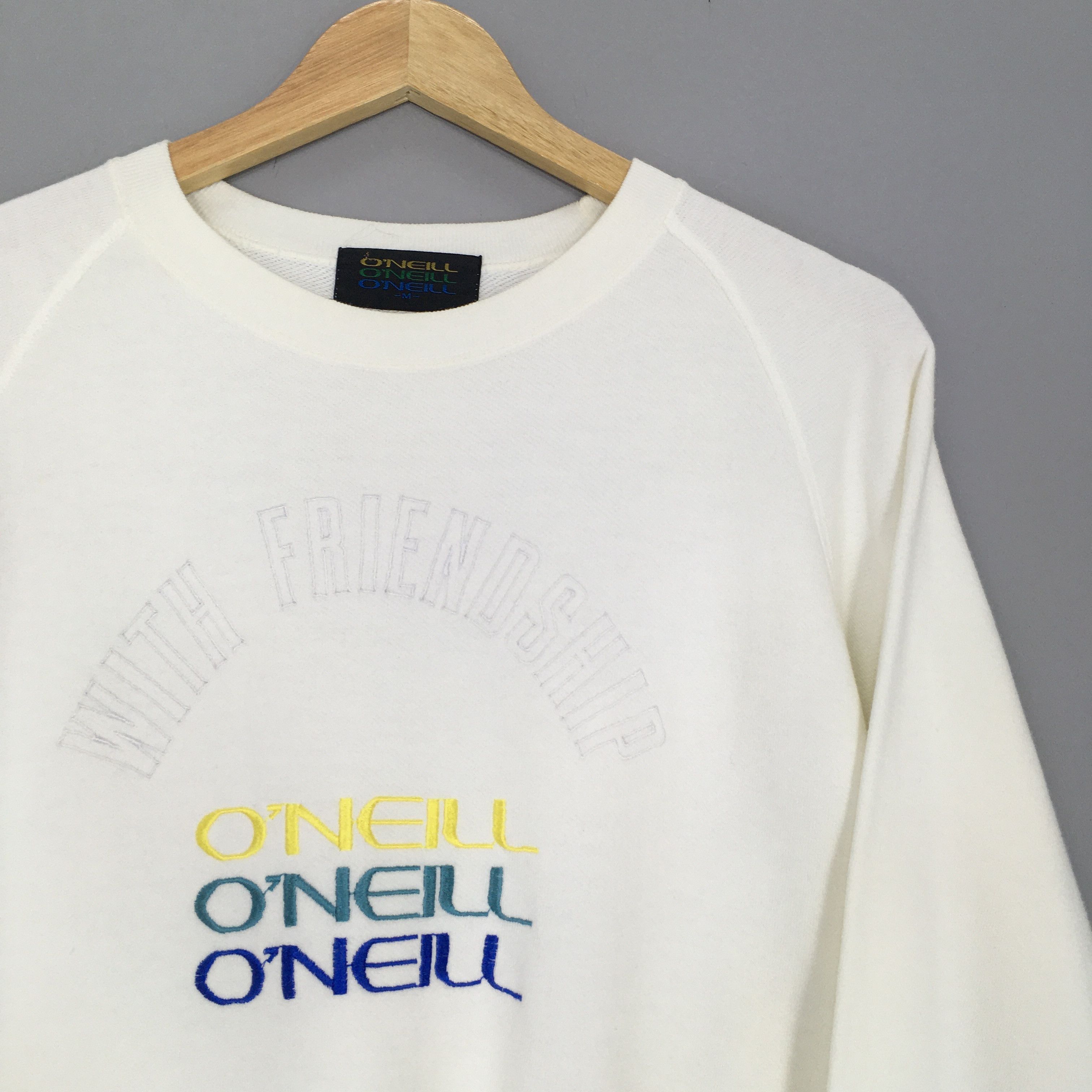 O'Neill × Vintage Vintage 90s O'neill Surf Sweatshirt Medium Size US M / EU 48-50 / 2 - 2 Thumbnail