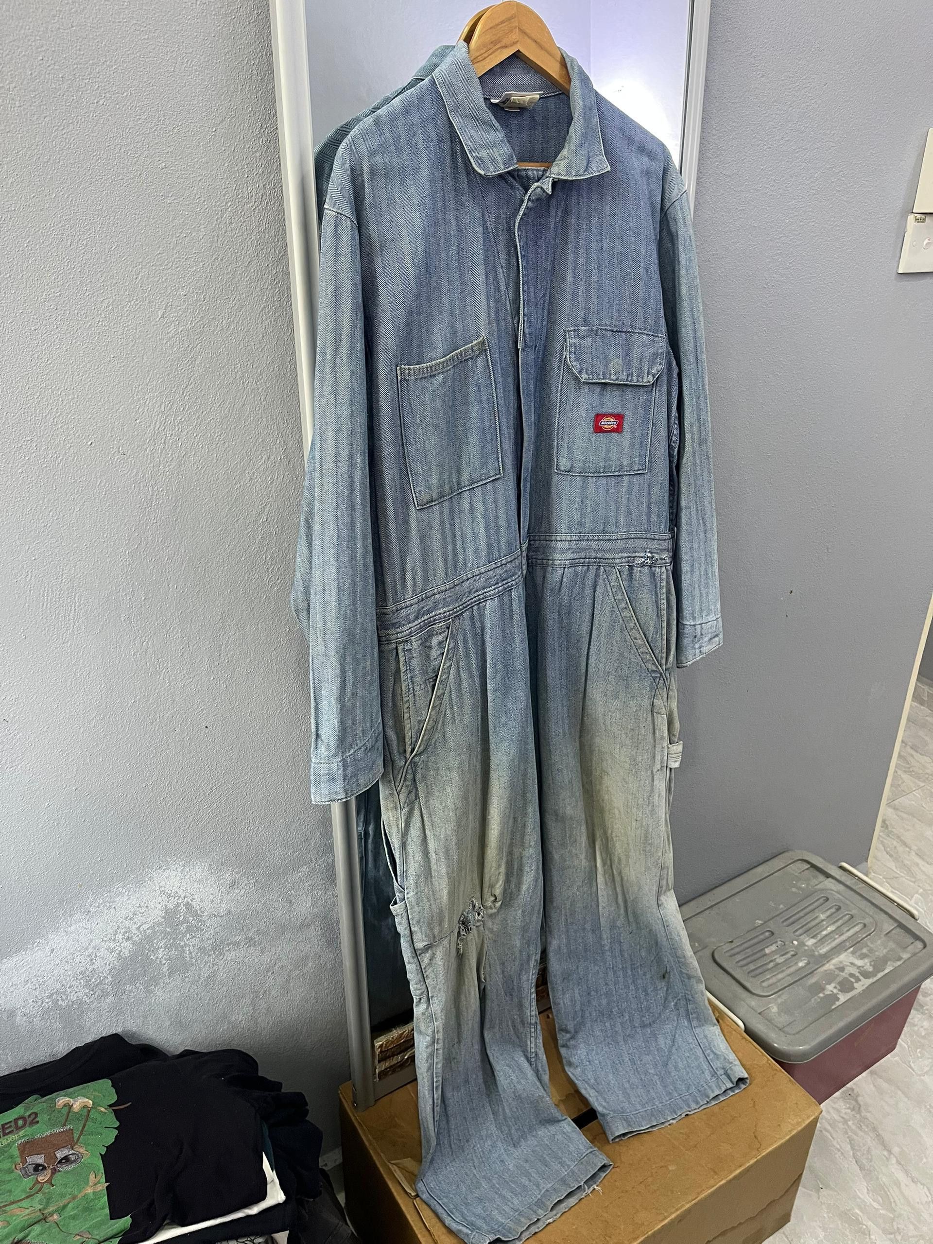 Dickies Vintage Dickies Herringbone Denim Coverall Size US 42 / EU 58 - 3 Thumbnail