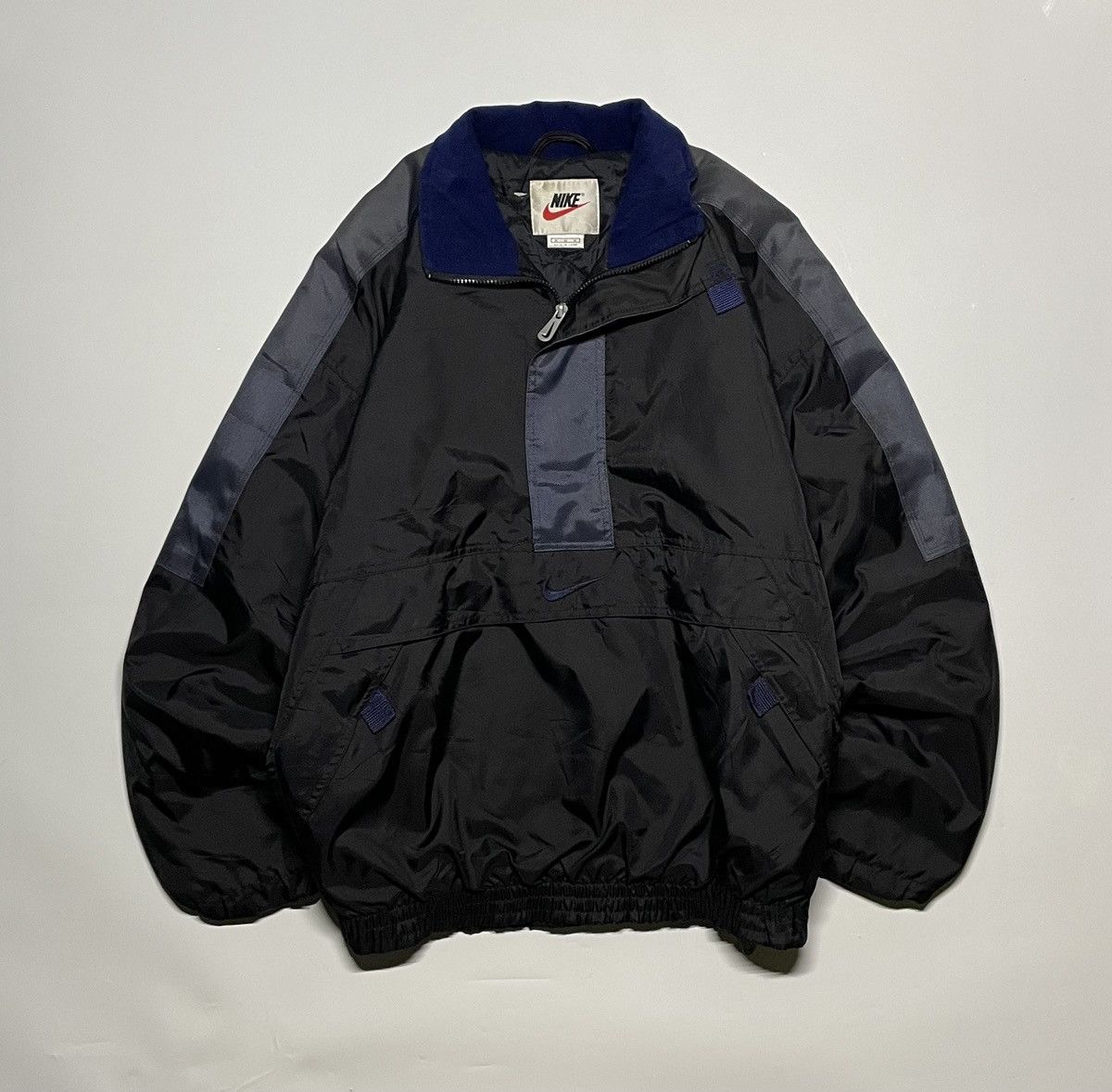 Nike × Vintage Nike 90s Heavy Halfzip Nylon Biglogo windbreaker Jacket Size US M / EU 48-50 / 2 - 5 Thumbnail