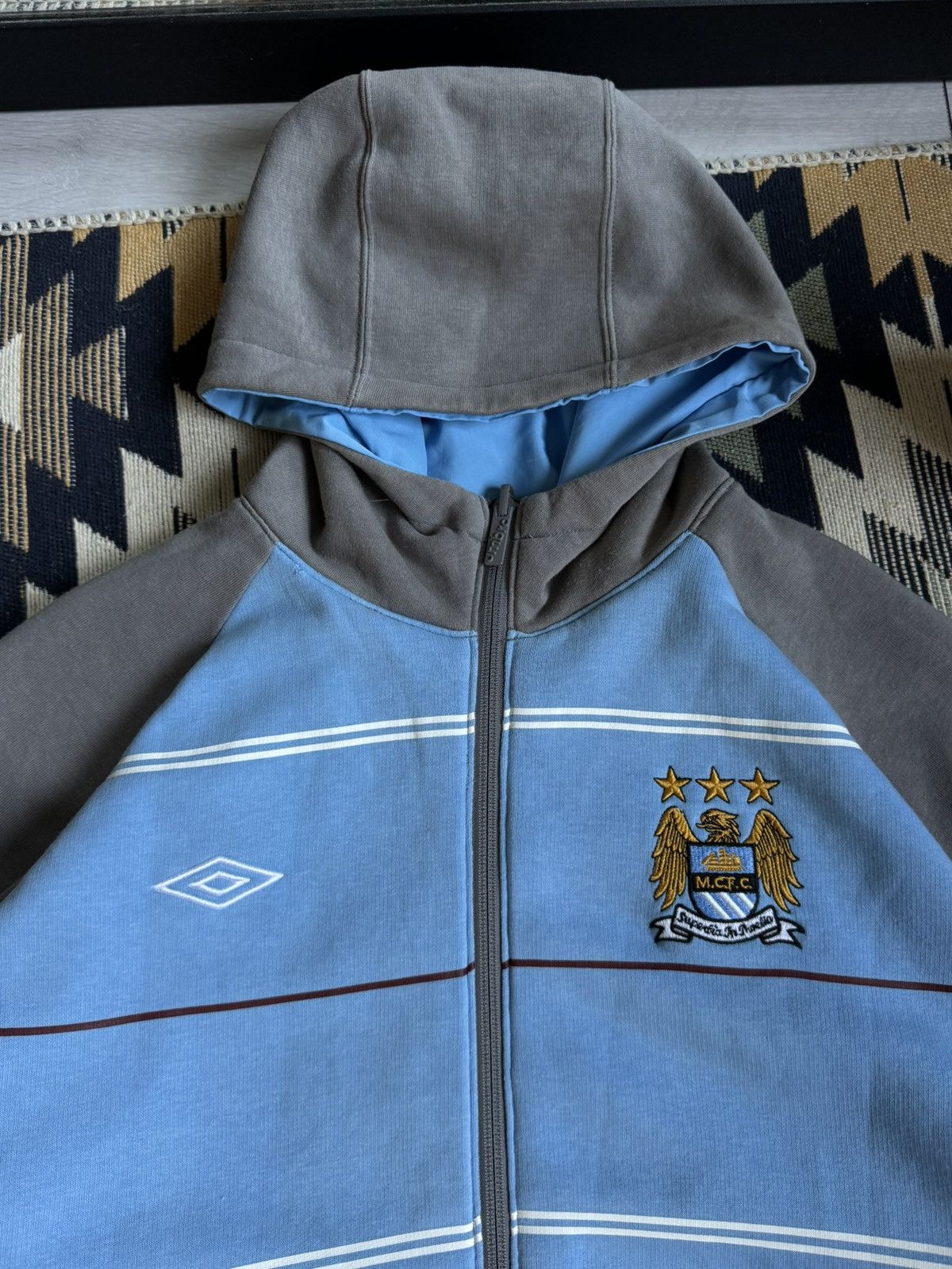 Umbro Vintage Umbro Manchester City Reversible Nylon Jacket Size US XL / EU 56 / 4 - 13 Thumbnail