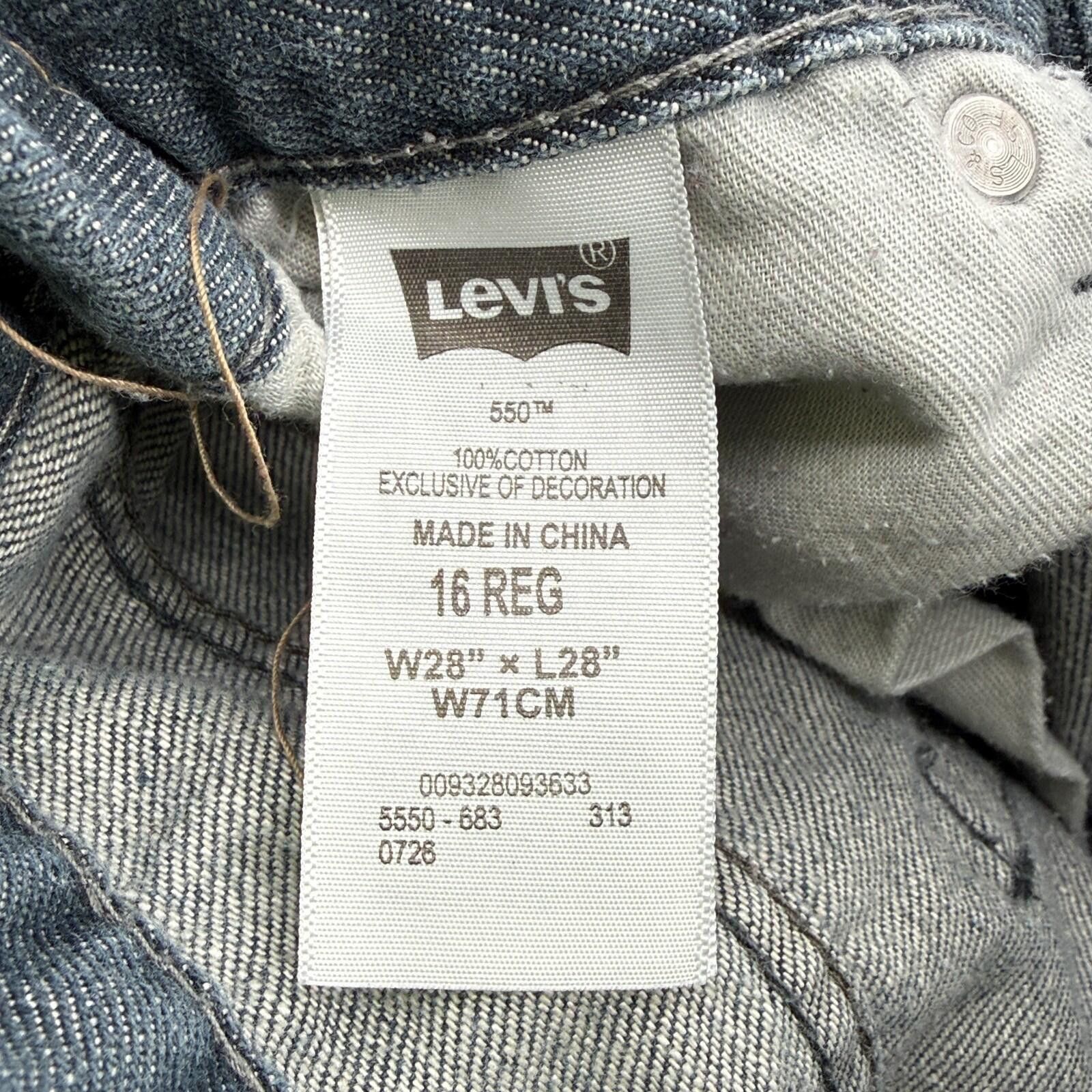 Levi's Levi’s 550 Relaxed Fit Jeans Blue Denim Normcore Skater 16R Size 38" / US 16 / IT 52 - 6 Thumbnail
