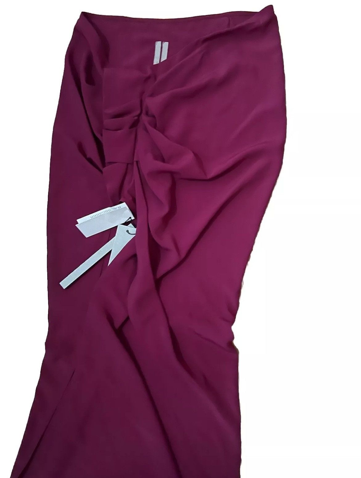 Rick Owens Rick Owens Gathered Asymmetric Crepe Maxi Skirt Size 26" / US 2 / IT 38 - 5 Thumbnail