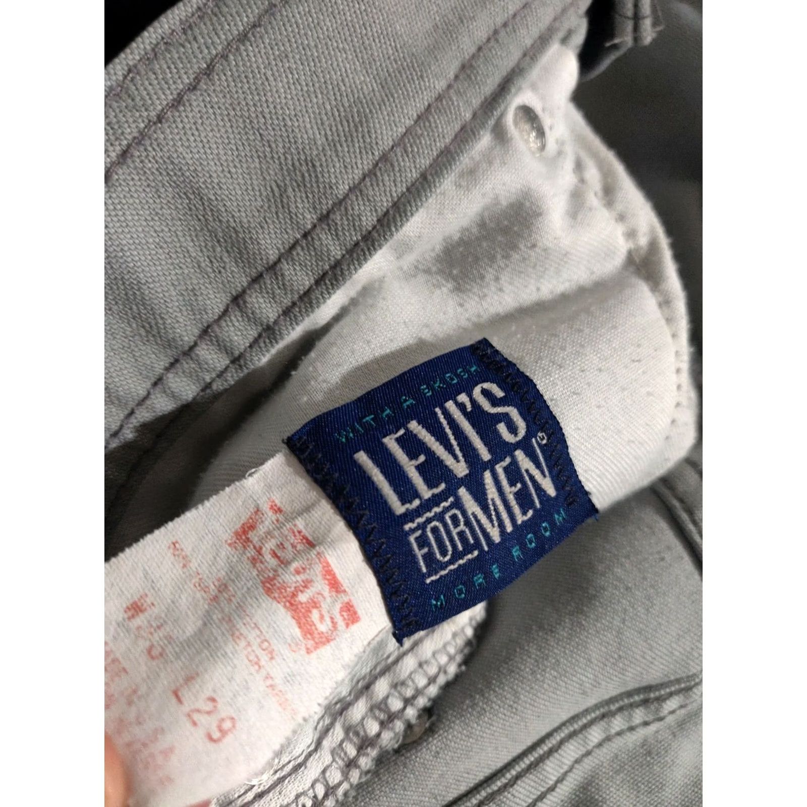 Levi's VINTAGE Levi's For Men USA Gray Denim Jeans 36x29 Regular Fit Mens Size US 36 / EU 52 - 5 Thumbnail
