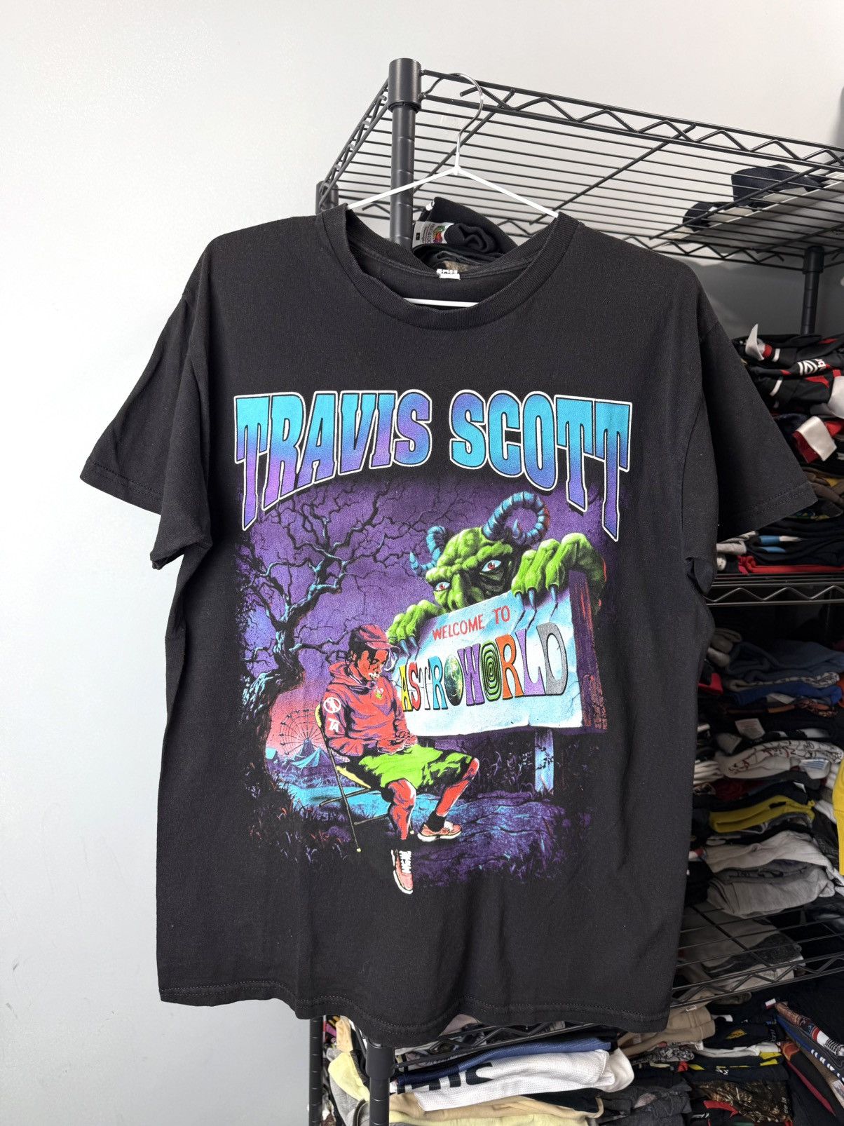 Rap Tees Travis Scott Astroworld Album Promo Tour T Shirt Size US M / EU 48-50 / 2 - 1 Thumbnail