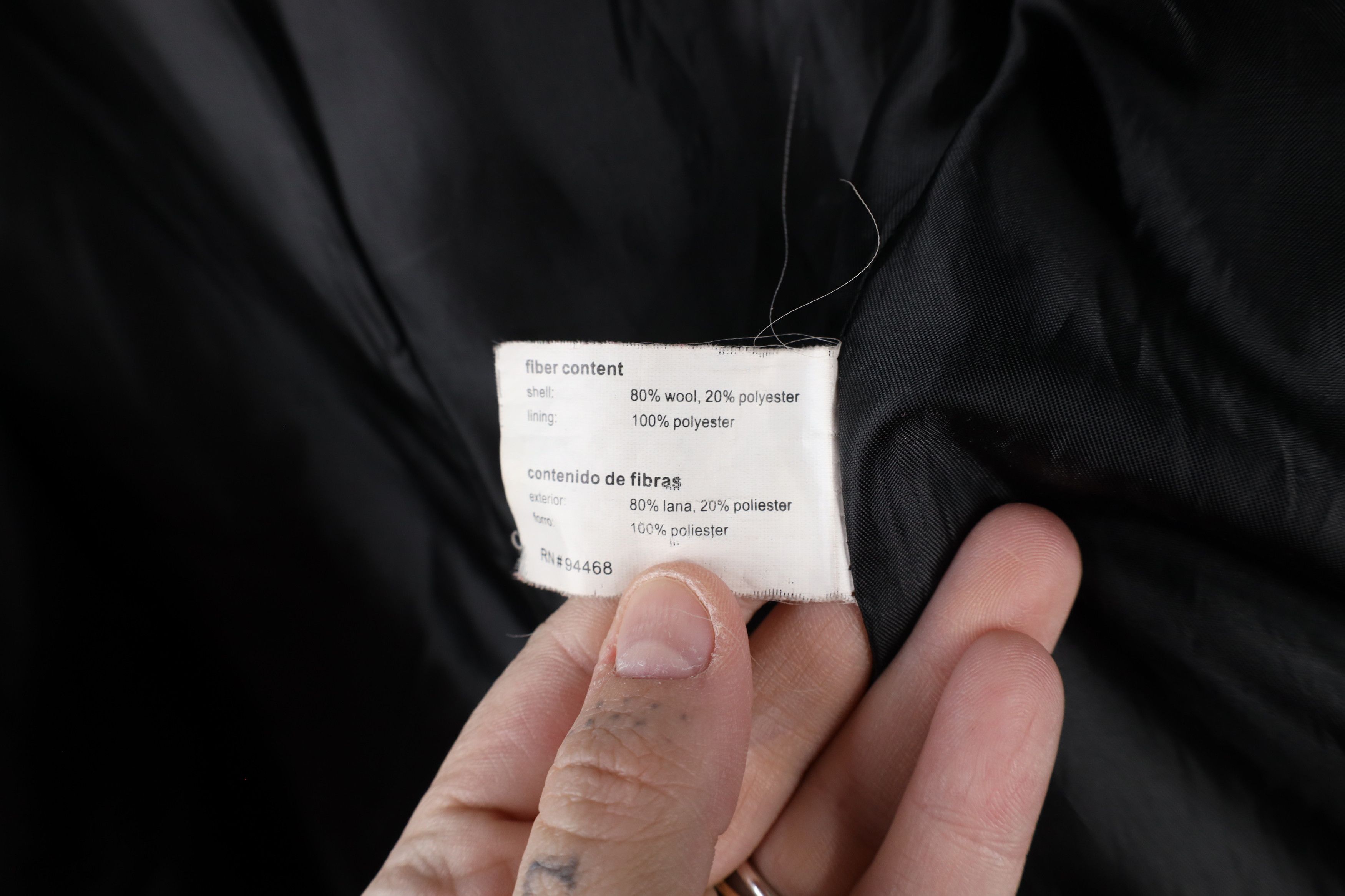 Esprit × Vintage Vintage 90s Y2K Esprit Babydoll Wool Peacoat Jacket Black Size L / US 10 / IT 46 - 9 Thumbnail