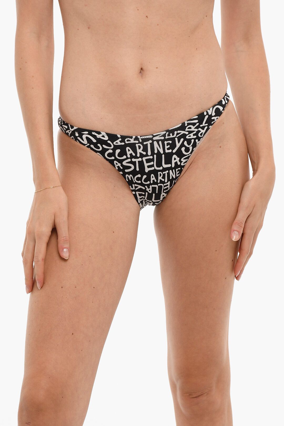 Stella McCartney og1mm0824 Bikini Bottom With Logo in Black Size 32" / US 10 / IT 46 - 1 Thumbnail