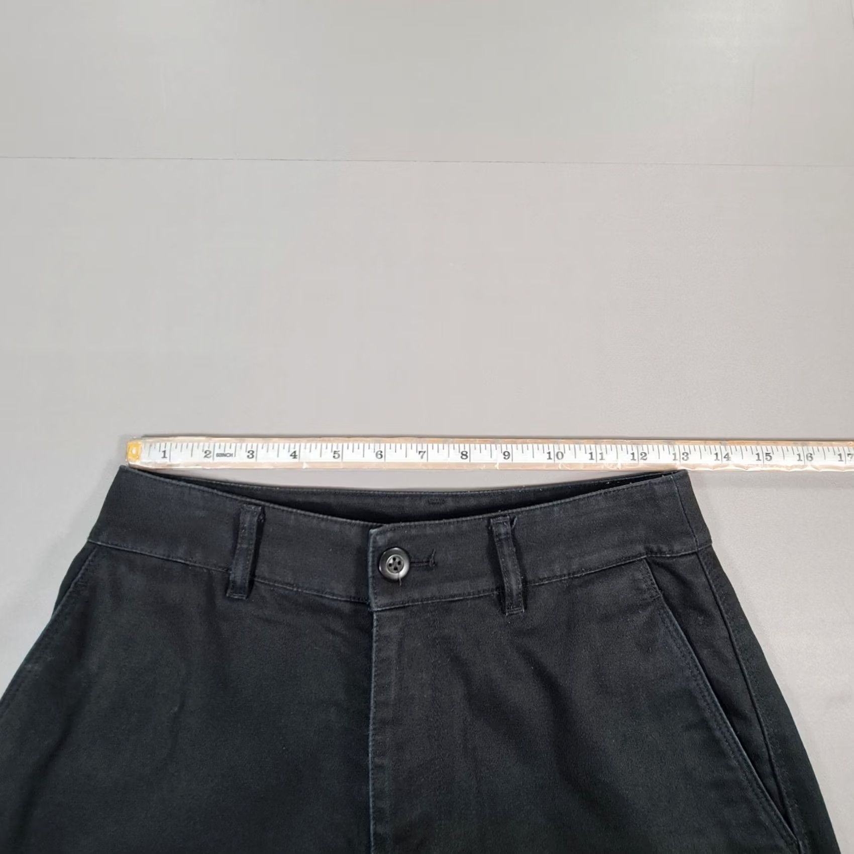 Uniqlo VINTAGE Uniqlo Womens Trousers Black W24 L24 Wide Leg Chino Pants High Rise Size 42" / US 20 - 4 Thumbnail