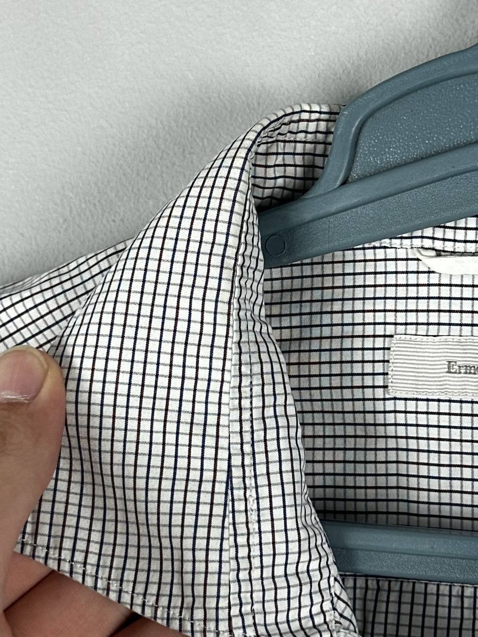 Ermenegildo Zegna Ermenegildo Zegna Luxury Plaid Short Sleeve Shirt Size US L / EU 52-54 / 3 - 6 Thumbnail