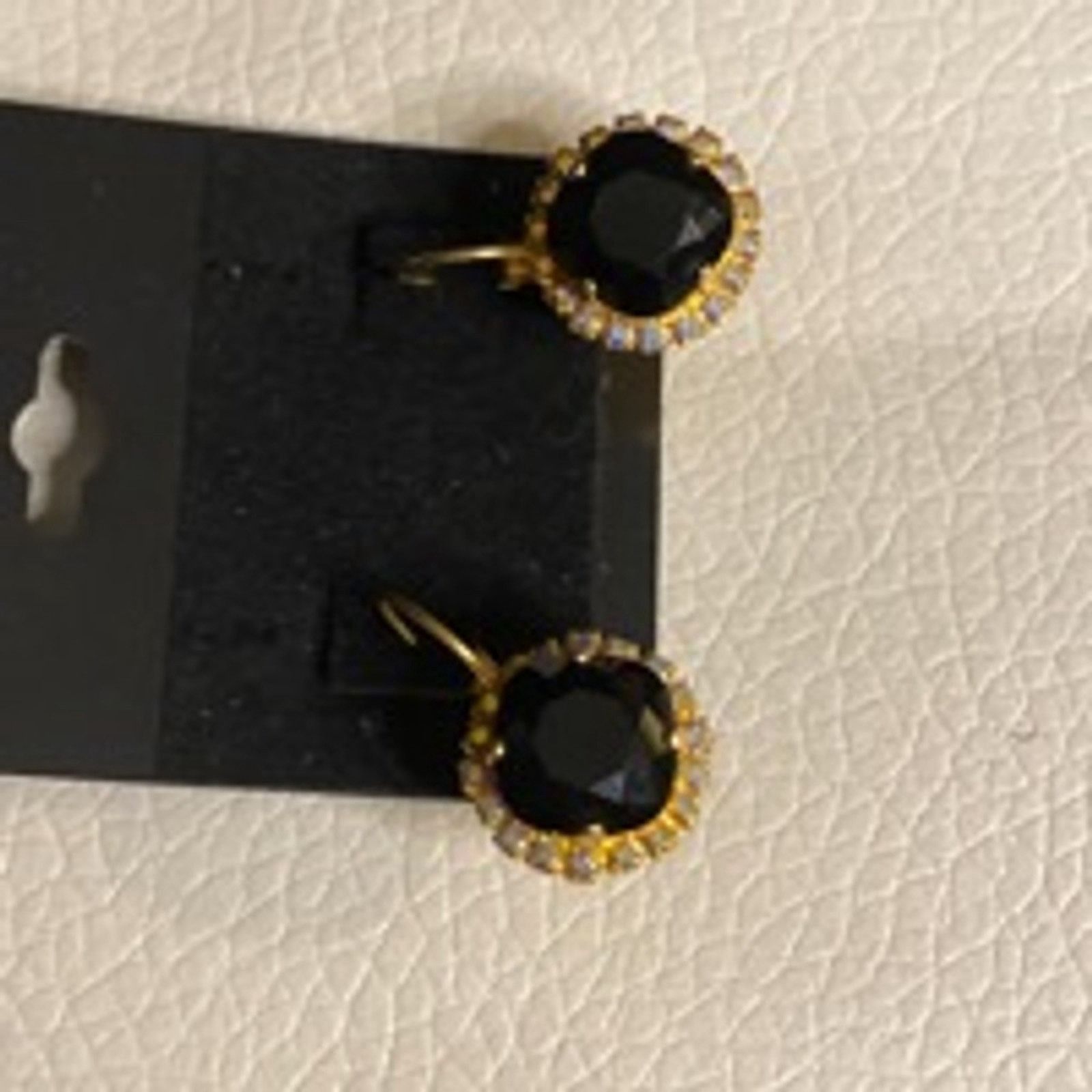 Vintage Vintage Glam Black Crystal Gold Drop Earrings Unbranded Size ONE SIZE - 5 Thumbnail