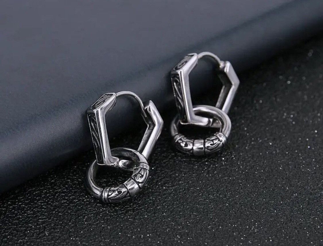 Jewelry Metal Geometric Drop Earrings Size ONE SIZE - 2 Thumbnail