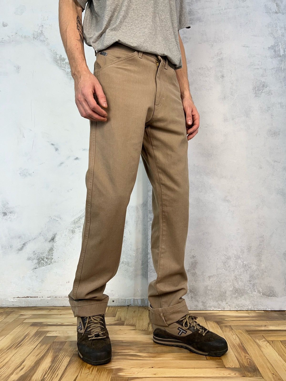 Versace Jeans Couture Vintage Versace Cream Beige Pants Size 30 Size US 30 / EU 46 - 2 Thumbnail