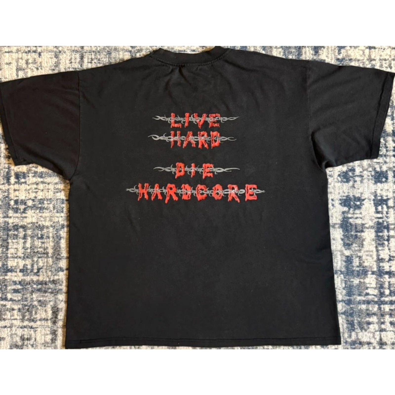 Hanes VINTAGE 1999 KAW Kick Ass Wrestling T Shirt XL Jerry Lawler ECW WWF WWE Mr Socko Black Cotton Hanes Short Sleeve Crew Neck 90s Sports Mens T-Shirt Size US XL / EU 56 / 4 - 3 Thumbnail