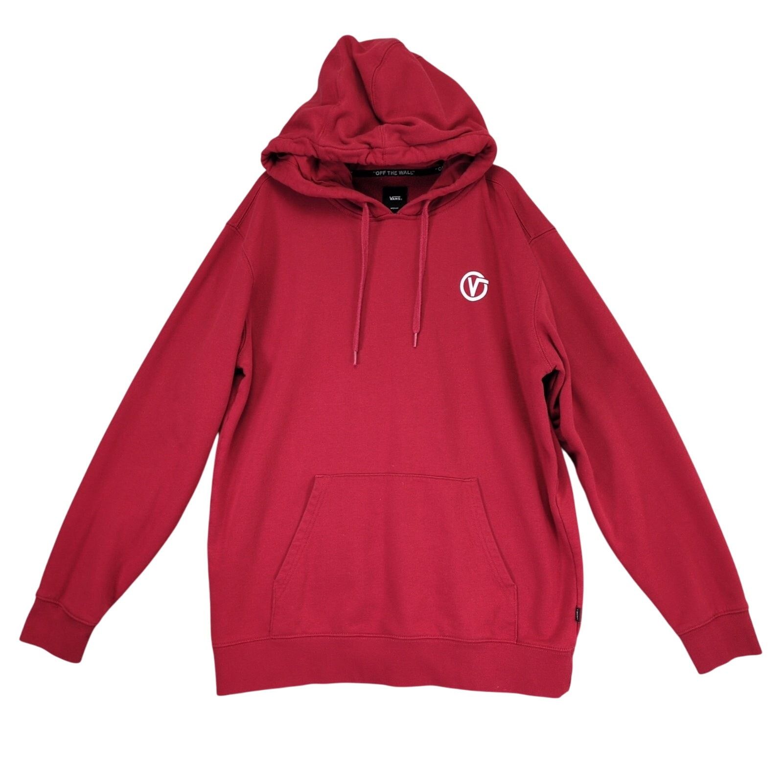 Vans Vans Off The Wall Men's M Red Fleece Pullover Hoodie Skater Size US M / EU 48-50 / 2 - 1 Thumbnail