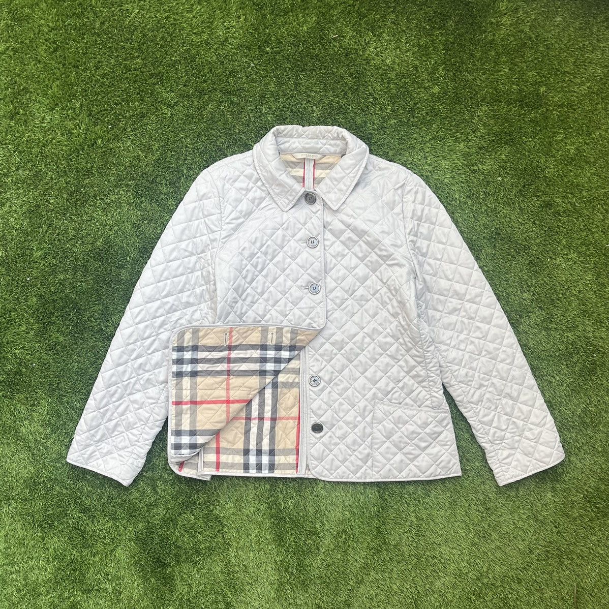 Burberry Burberry Brit Quilted Jacket – Nova Check Lining – Beige Size M / US 6-8 / IT 42-44 - 1 Thumbnail