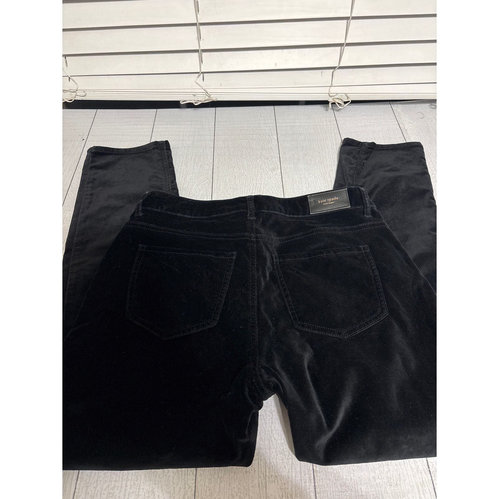 Kate Spade Broome Street Kate Spade Black Velvet Pants Size 30 Size 30" / US 8 / IT 44 - 12 Thumbnail