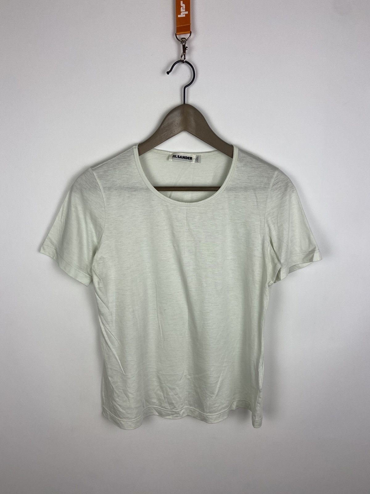 Jil Sander Jil Sander Women's Cream Crew Neck T-Shirt Sz S Size S / US 4 / IT 40 - 1 Thumbnail