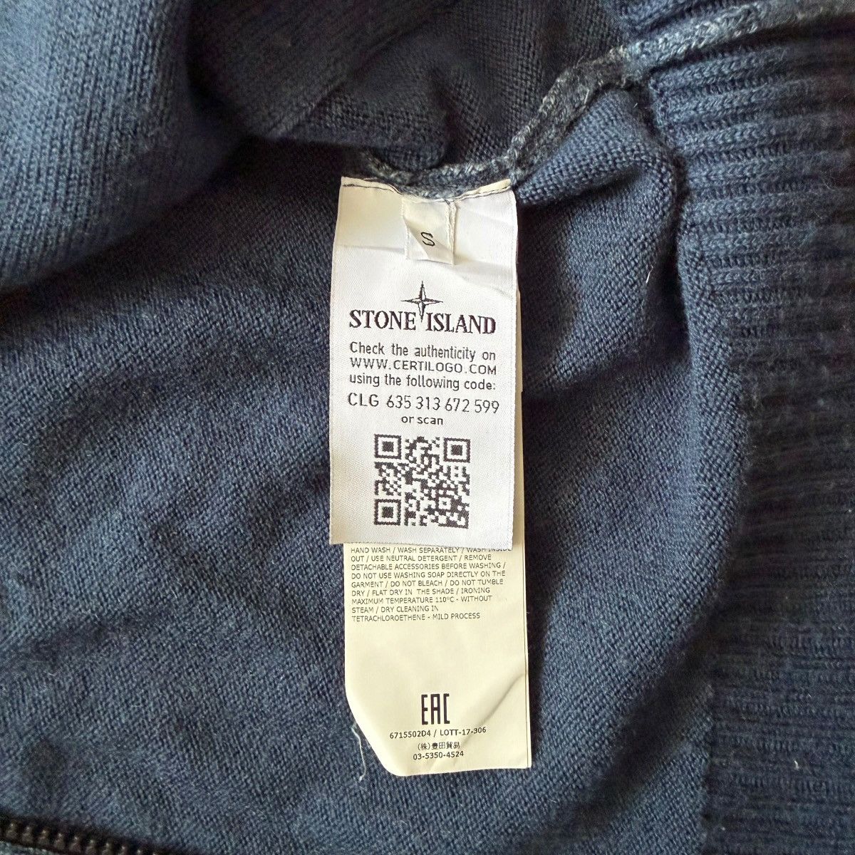 Stone Island Autumn / Winter 2017 Stone Island 100% wool zip-up sweater Size US S / EU 44-46 / 1 - 5 Thumbnail