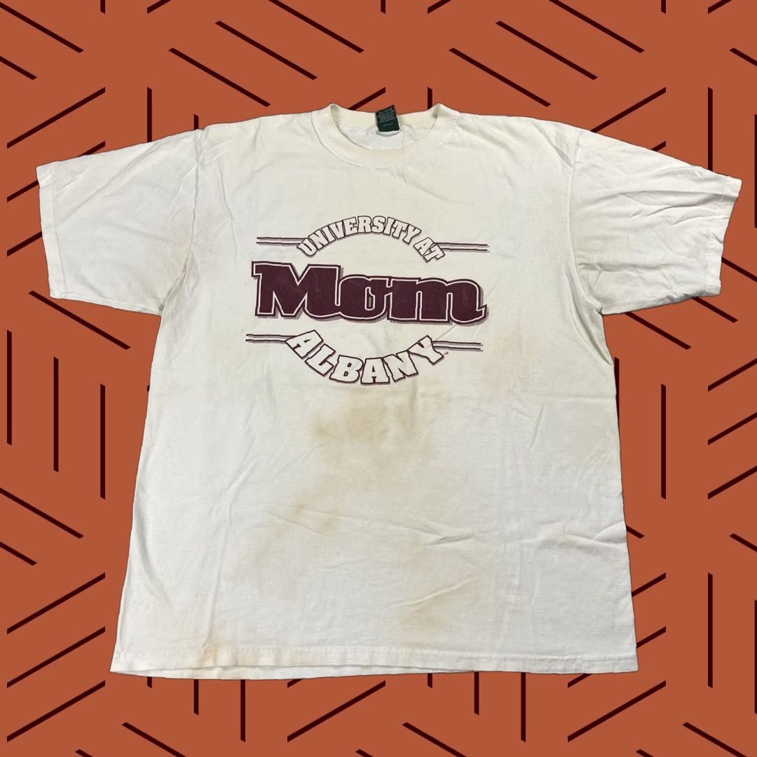 Vintage VINTAGE MV Sport Y2K Graphic Tee Short Sleeve 2XL White Grunge University at Albany 2000s Unisex Size US XXL / EU 58 / 5 - 1 Thumbnail