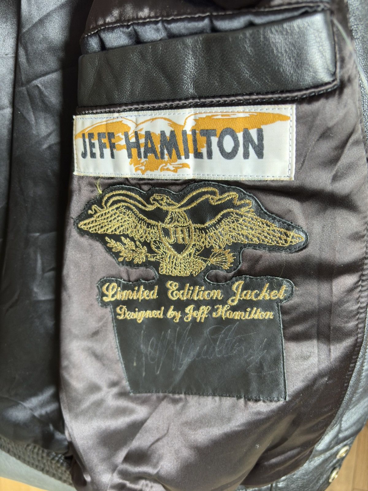 Designer × Jeff Hamilton × Vintage Jeff Hamilton Jeep Limited Edition Leather Jacket XL Size US XL / EU 56 / 4 - 14 Thumbnail