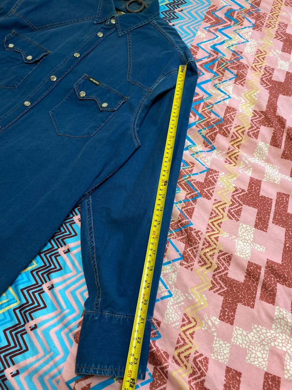 Harley Davidson × Vintage Japan JEANING GARAGE Cowboy Style Denim Shirt Size US XL / EU 56 / 4 - 13 Thumbnail