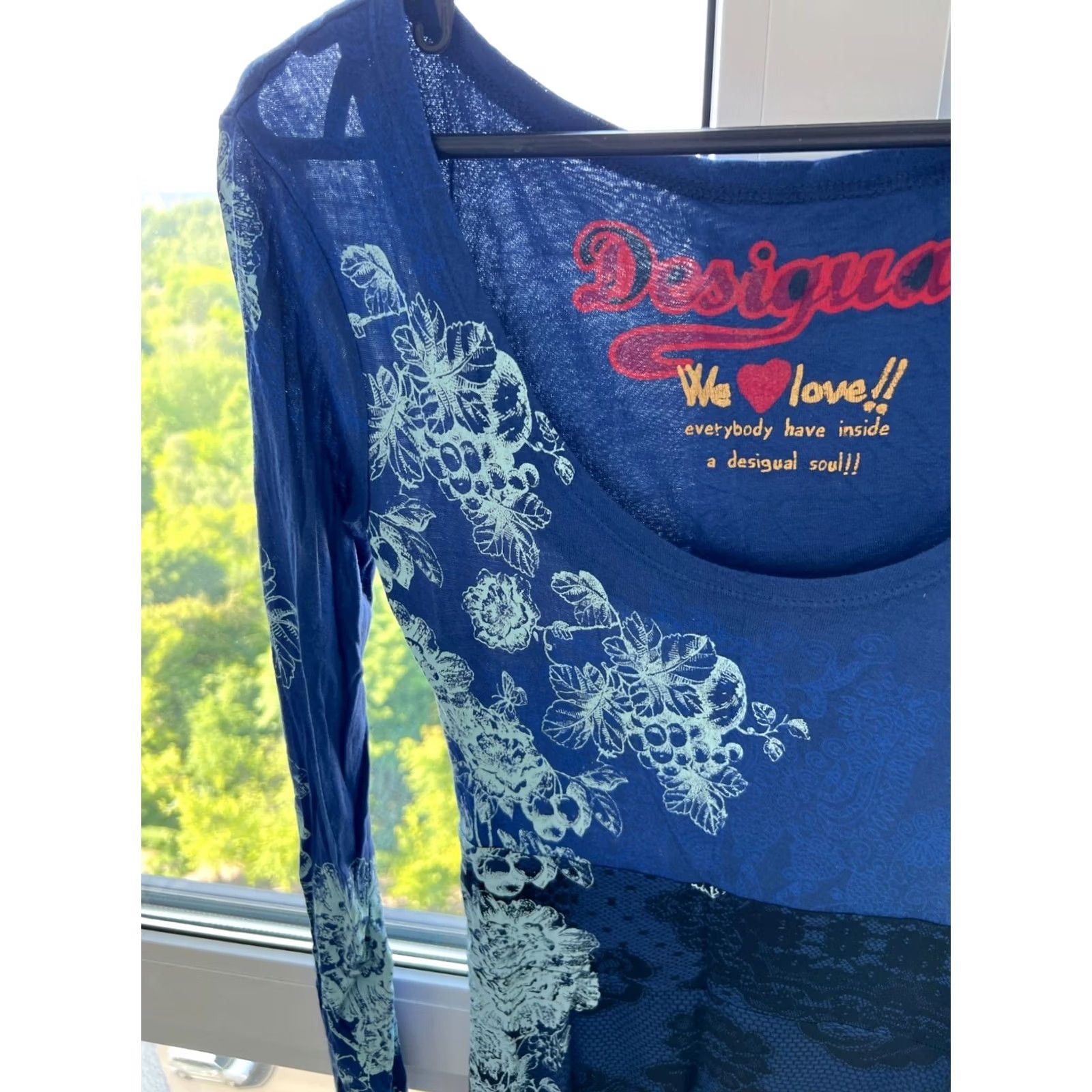 Desigual Desigual Dress XS Womens A-Line Knee Length Blue/Black VINTAGE? Size XS / US 0-2 / IT 36-38 - 2 Thumbnail