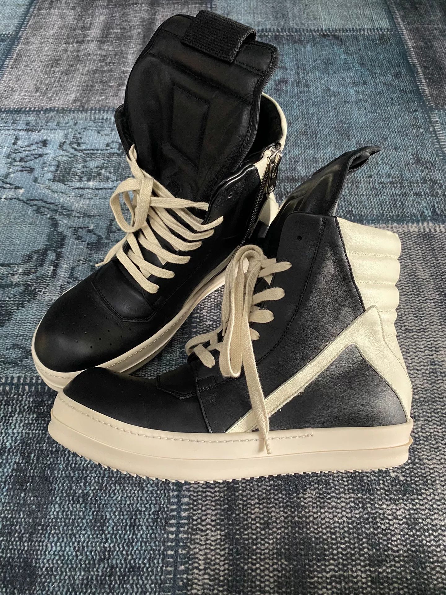 Rick Owens Rick Owens Leather Pink Hitop Sneakers 40 Men Size US 7.5 / EU 40-41 - 1 Thumbnail
