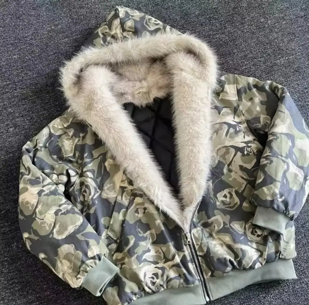 Japanese Brand Camouflage Fur Collar Padded Jacket Men Y2K Vintage Size US S / EU 44-46 / 1 - 4 Thumbnail