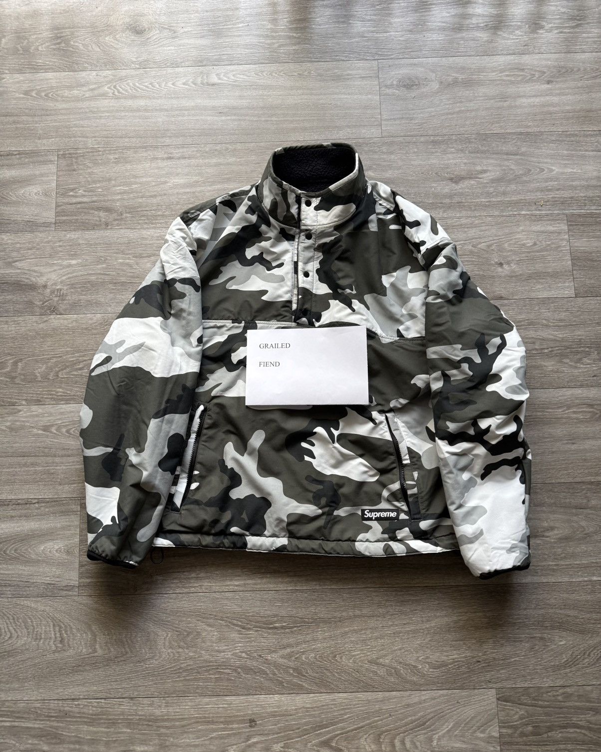 Supreme Supreme Polartec Black/Camo Pullover Size US L / EU 52-54 / 3 - 1 Thumbnail