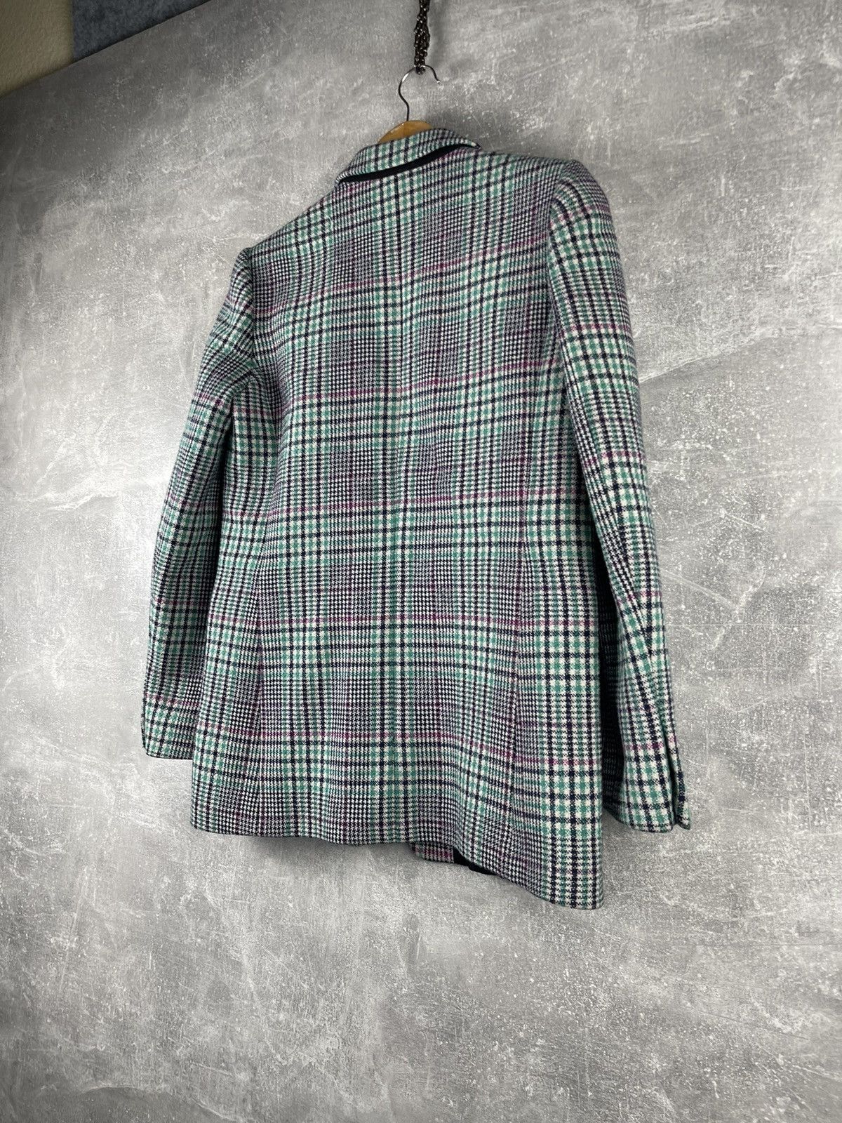 Sandro Sandro Paris Checked Wool Blazer Multicolor Made in Romania Size XS / US 0-2 / IT 36-38 - 6 Thumbnail