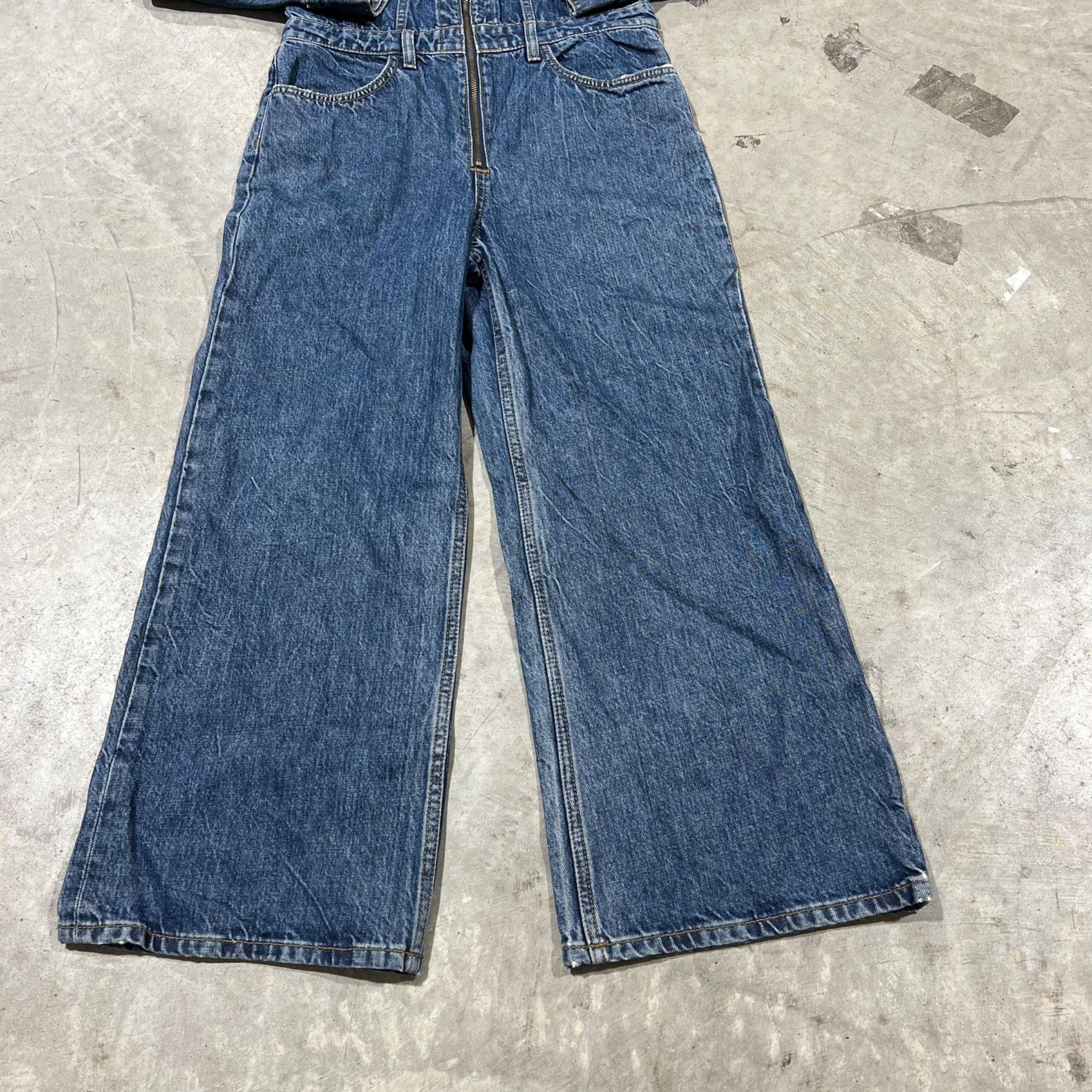 RE/DONE NWT RE/DONE WIDE LEG JUMPSUIT RUSTIC INDIGO SZ 25 Size 25" / US 0 / IT 36 - 2 Thumbnail