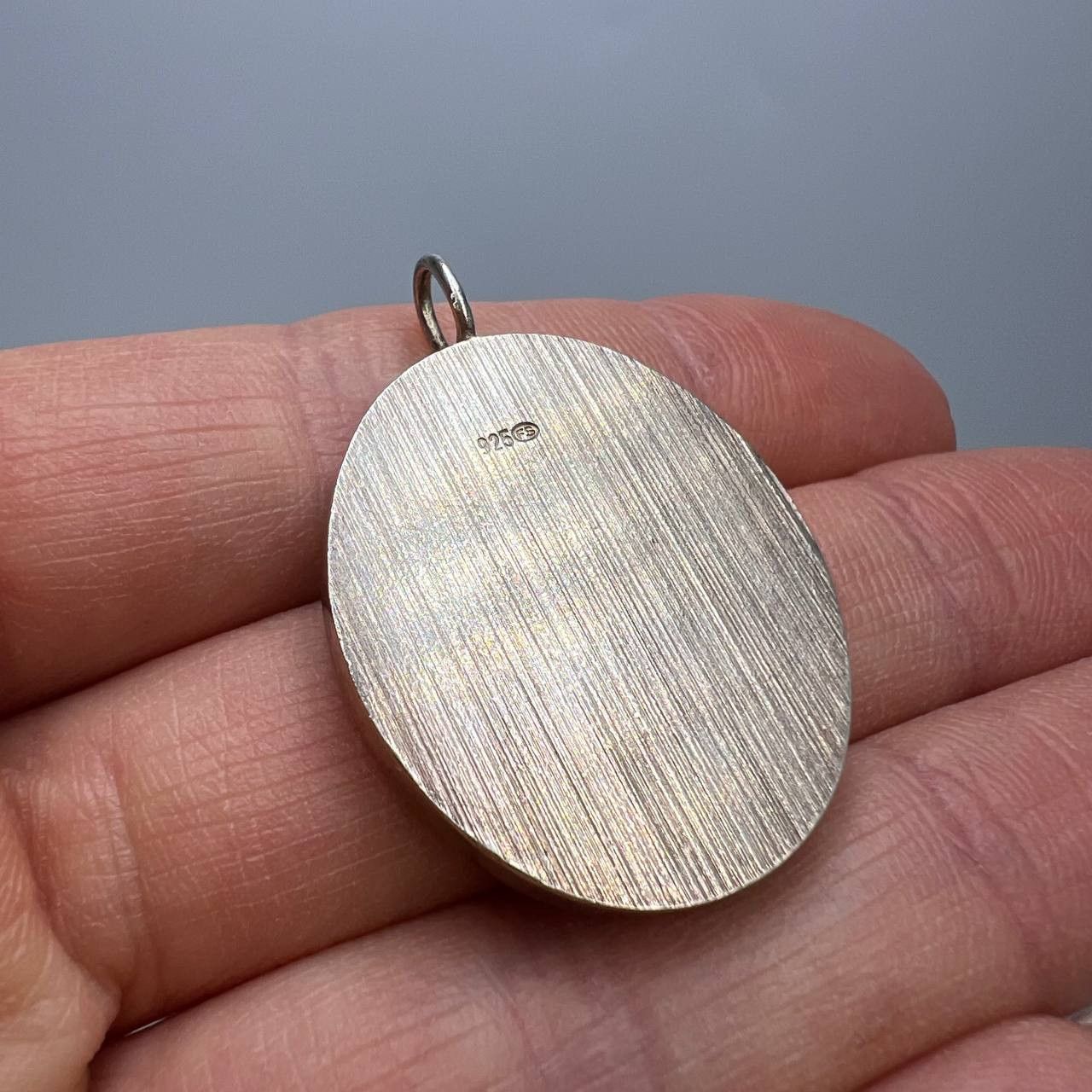 Vintage Vintage Pendant Sterling Silver 925 Fluorite Quartz Gemstone Size ONE SIZE - 3 Thumbnail
