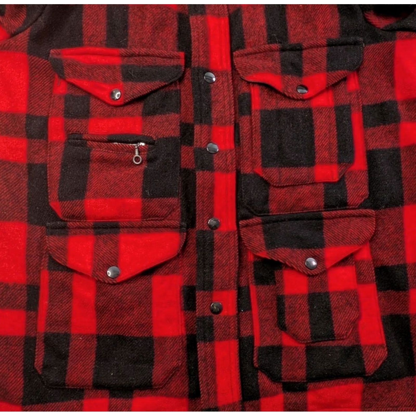 Vintage VINTAGE Black Bear Wool Jacket Red Medium Mens USA Classic Outdoor USA Filson Black Bear Seattle Cruiser Mackinaw Button Bomber Size US M / EU 48-50 / 2 - 2 Thumbnail