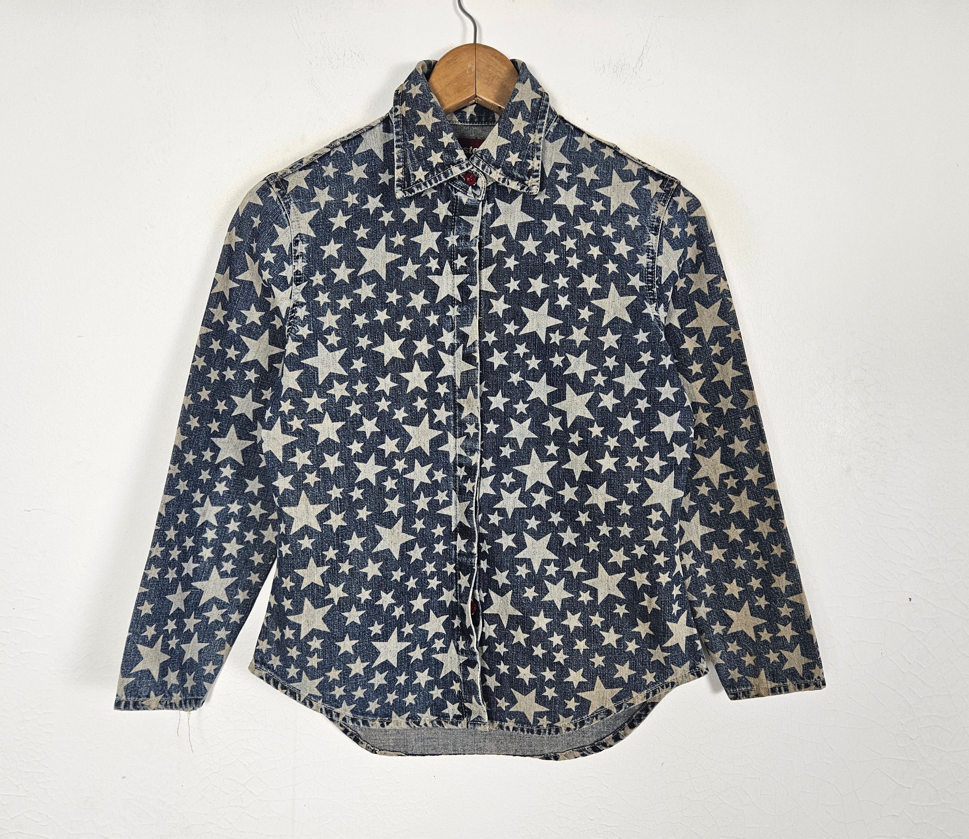 Hysteric Glamour × If Six Was Nine × Japanese Brand Hysteric Glamour Stars Denim Jeans jacket Size S / US 4 / IT 40 - 2 Thumbnail