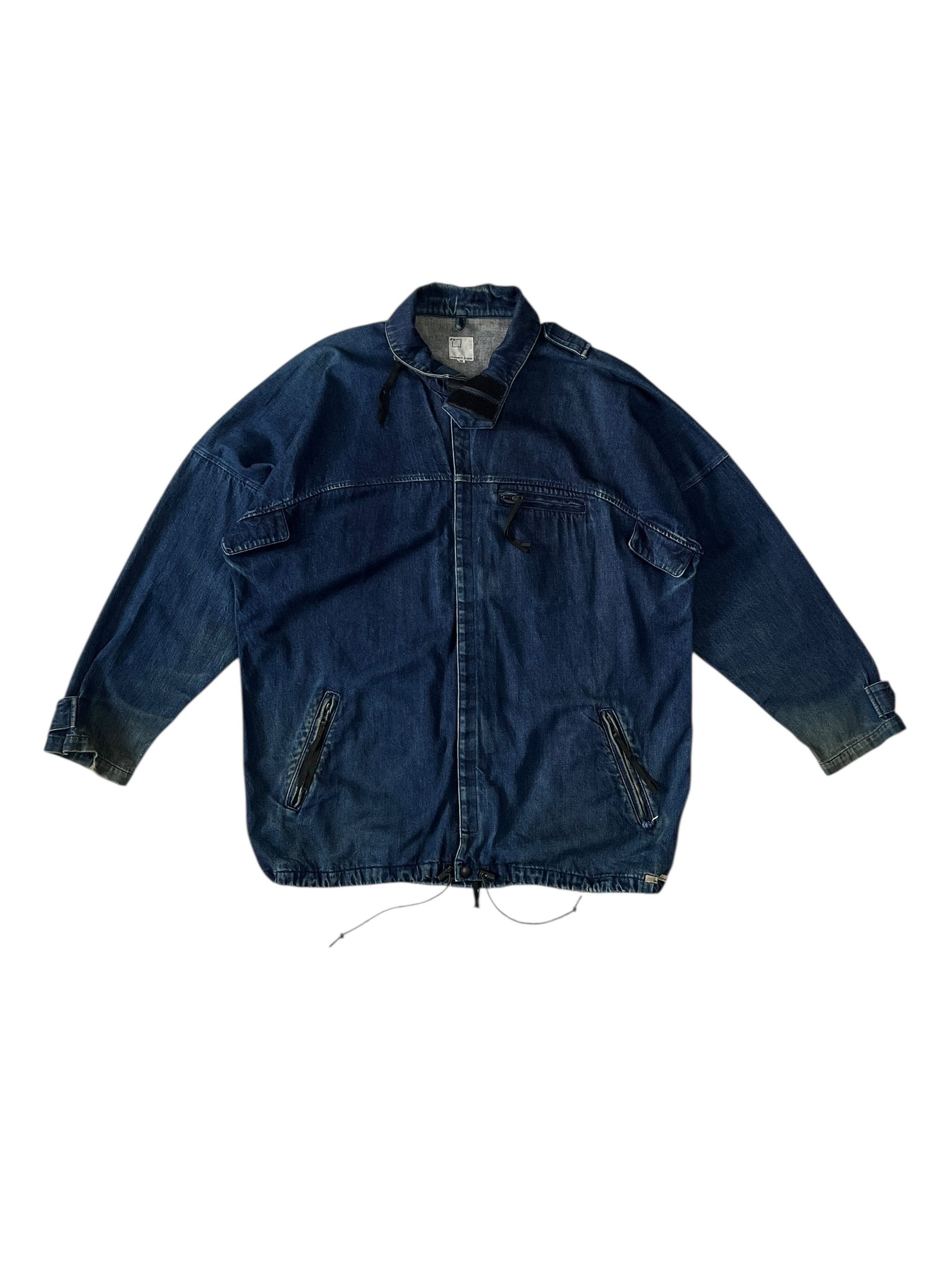 Number (N)ine Number (N)ine #9 Blue Denim Oversized Baggy Jacket Size US M / EU 48-50 / 2 - 1 Thumbnail