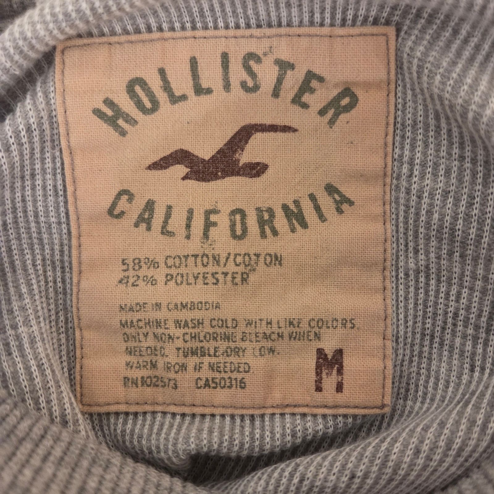 Hollister Hollister Grey Thermal - Men's Medium - Great Condition Size US M / EU 48-50 / 2 - 5 Thumbnail
