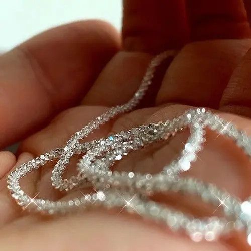 Other Silver Shiny Collarbone Chain Necklace Size ONE SIZE - 1 Thumbnail
