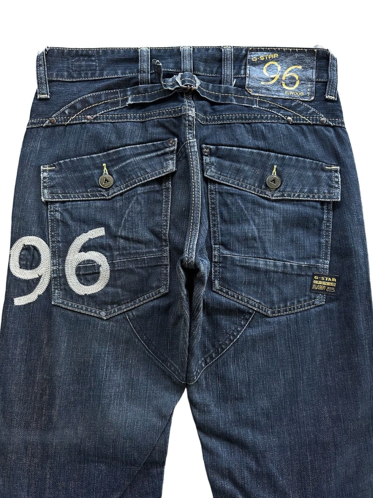 G-Star Rare BuckleBack G Star Raw Double Knee Denim Jeans 96 Elwood Size US 30 / EU 46 - 7 Thumbnail