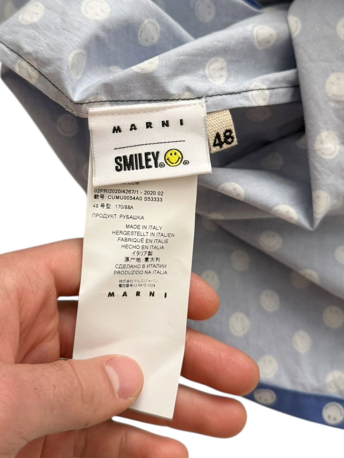 Marni Smiley Light Summer Shirt Size US M / EU 48-50 / 2 - 6 Thumbnail