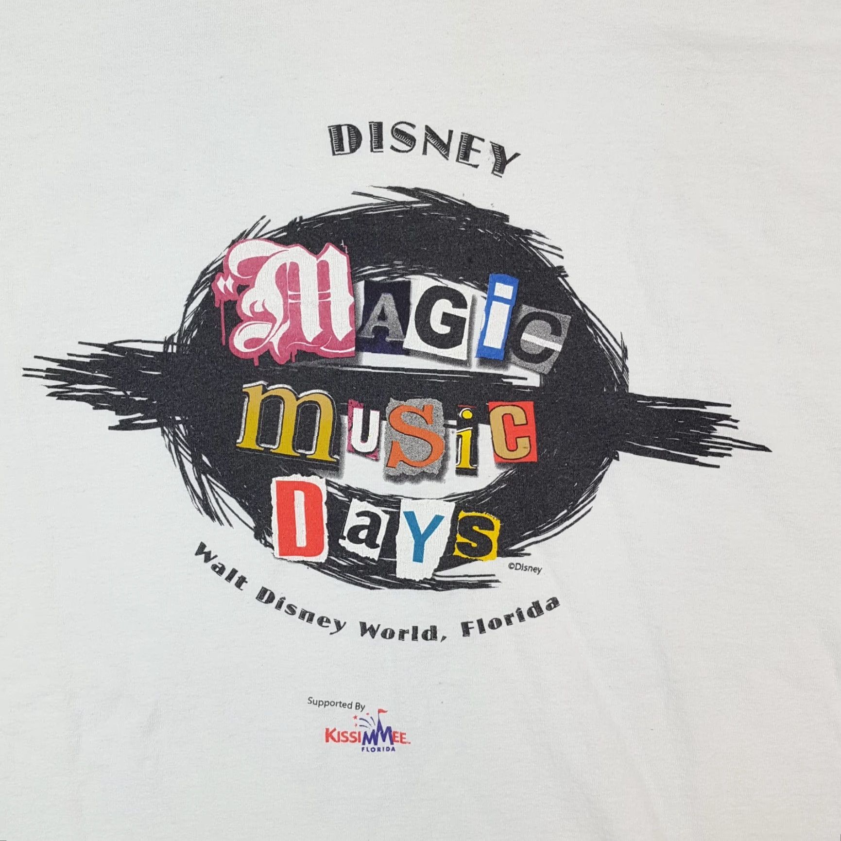 Disney Vintage Disney World Mickey Mouse Magic Music Days T-Shirt Men XL Cartoon Theme Park 90s Y2K Retro Cotton Size US XL / EU 56 / 4 - 2 Thumbnail