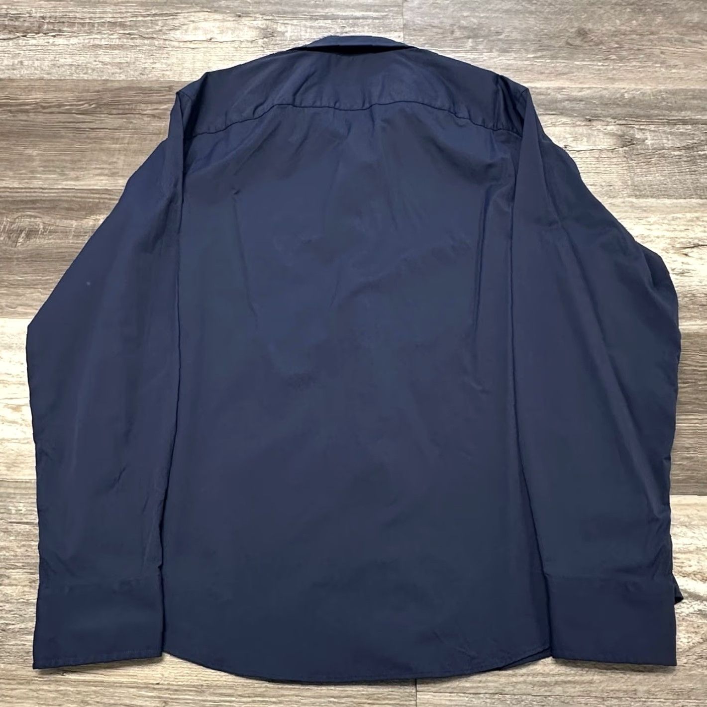 UNTUCKit UNTUCKit Gironde Navy Blue Mens XL Slim Fit Nylon Long Sleeve Button Up Shirt Size US XL / EU 56 / 4 - 3 Thumbnail